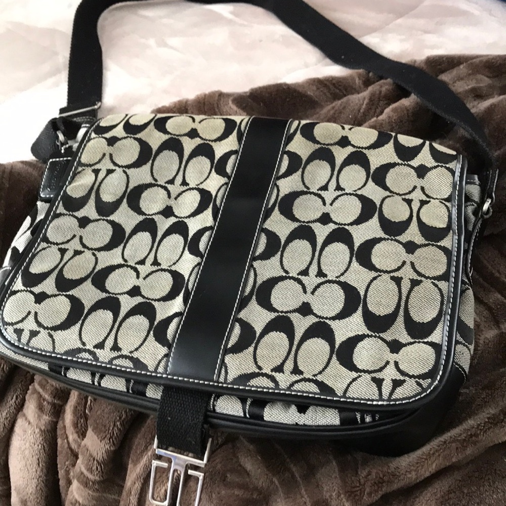 Coach cross body bag in signature Jacquard